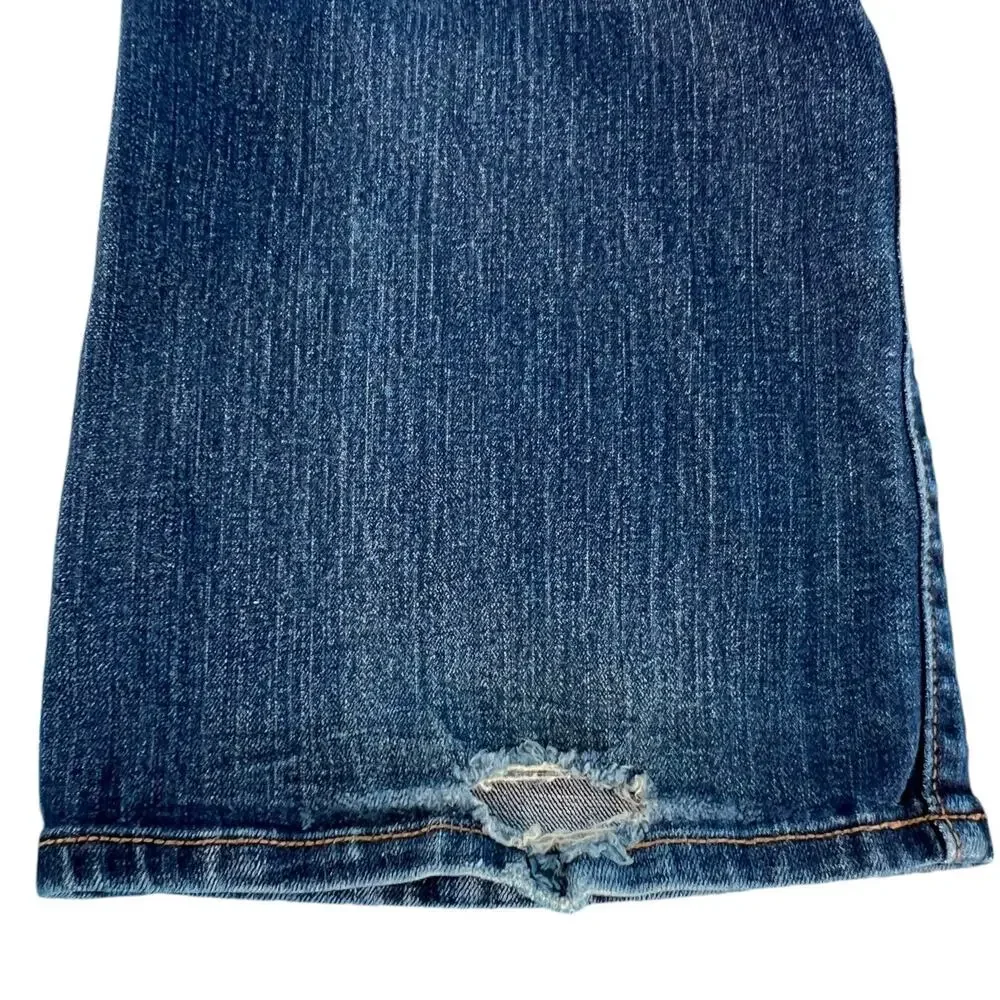 Old Navy Curvy Profile Bootcut Mid Rise Jeans Size 12 Short Blue Denim